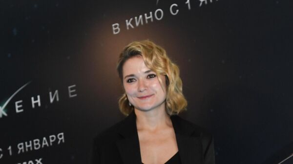 Актриса Надежда Михалкова на премьере фильма Вторжение