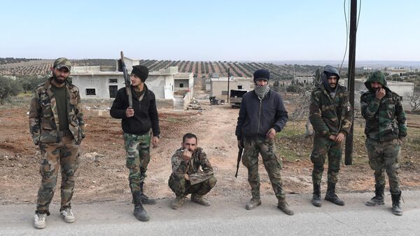 Бойцы сирийских правительственных войск