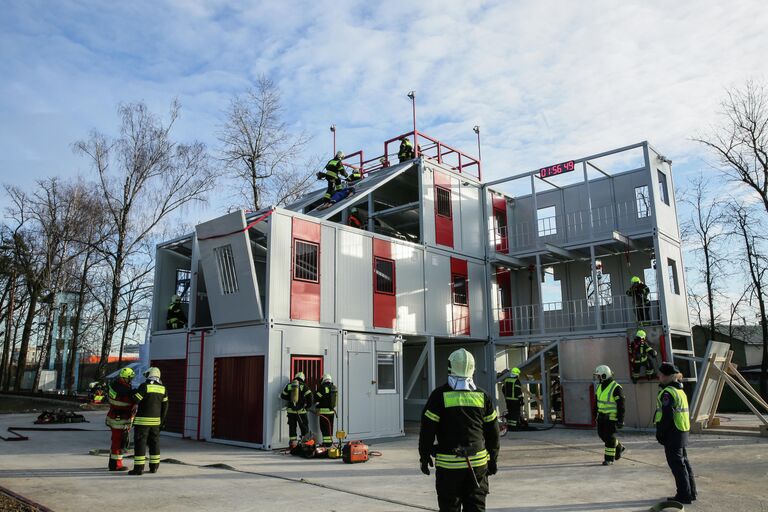 Открытие нового учебно-тренировочного комплекса спасателей