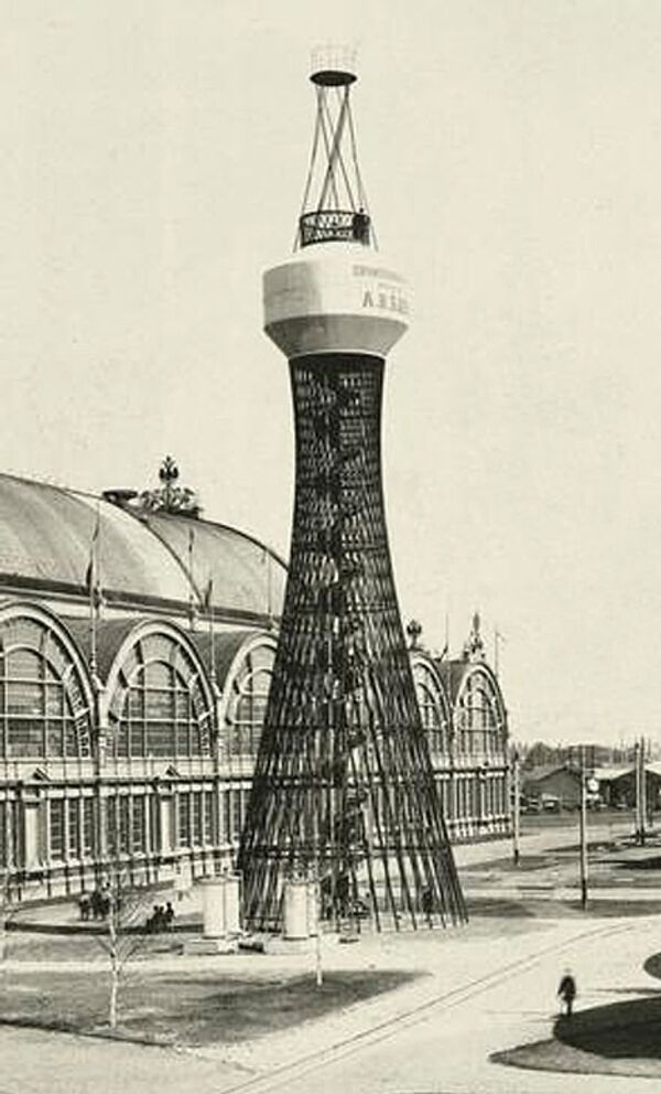 Первая в мире гиперболоидная башня Шухова в Нижнем Новгороде