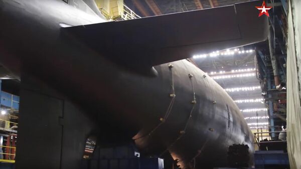 Опубликовано видео спуска на воду атомной подлодки проекта Ясень-М