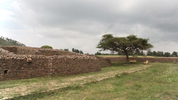 Развалины дворца царицы Савской в Аксуме. Эфиопия