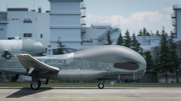 Американский стратегический разведывательный беспилотник RQ-4B Global Hawk