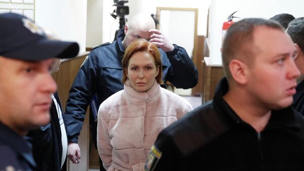 Юлия Кузьменко, подозреваемая в убийстве Павла Шеремета, перед слушанием в суде
