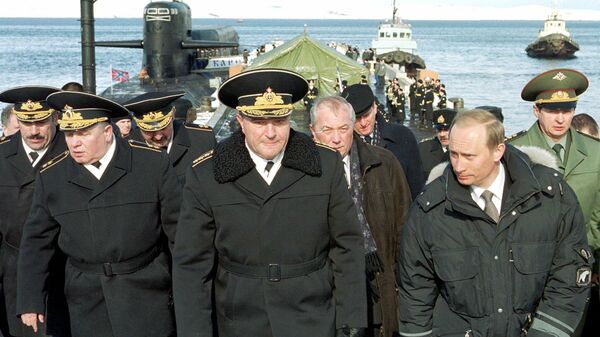 Фотография Владимира Путина в районе учений Северного флота, опубликованная на сайте 20.kremlin.ru