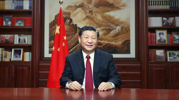 Председатель КНР Си Циньпин выступает с новогодним обращением
