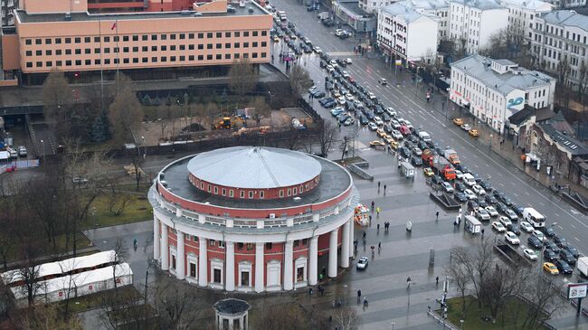 Вход на станцию метро ''Краснопресненская'' в Москве