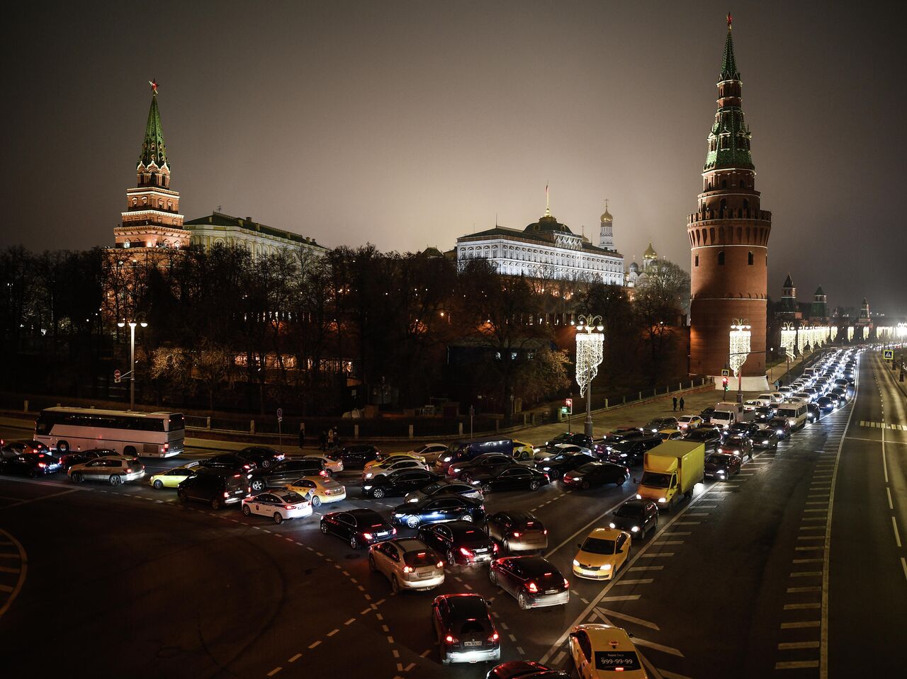 пробка в москве вечером