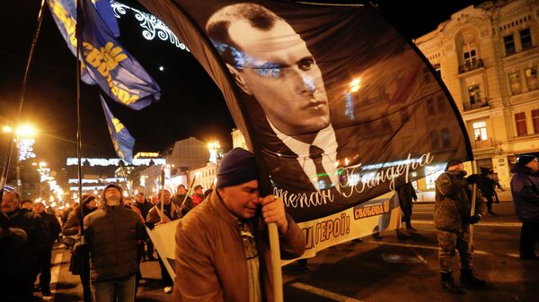 Шествие в честь Степана Бандеры в Киеве. 1 января 2020