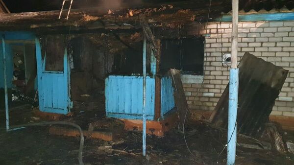 На месте пожара в частном доме в селе Горькая Балка на Ставрополье