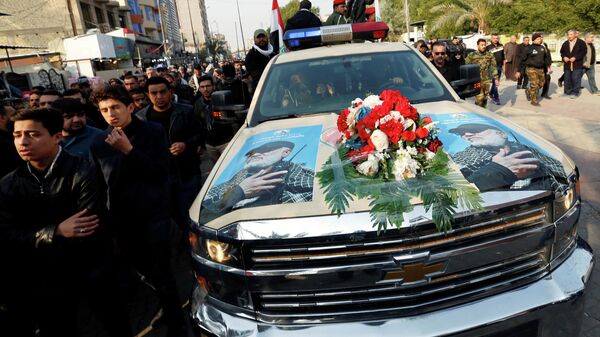 Прощание с иранским генералом Касемом Сулеймани в Багдаде, Ирак