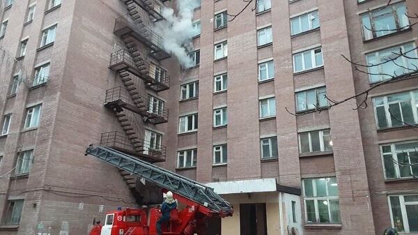 Пожар в общежитии Коминтерновском районе Воронежа. 4 января 2019
