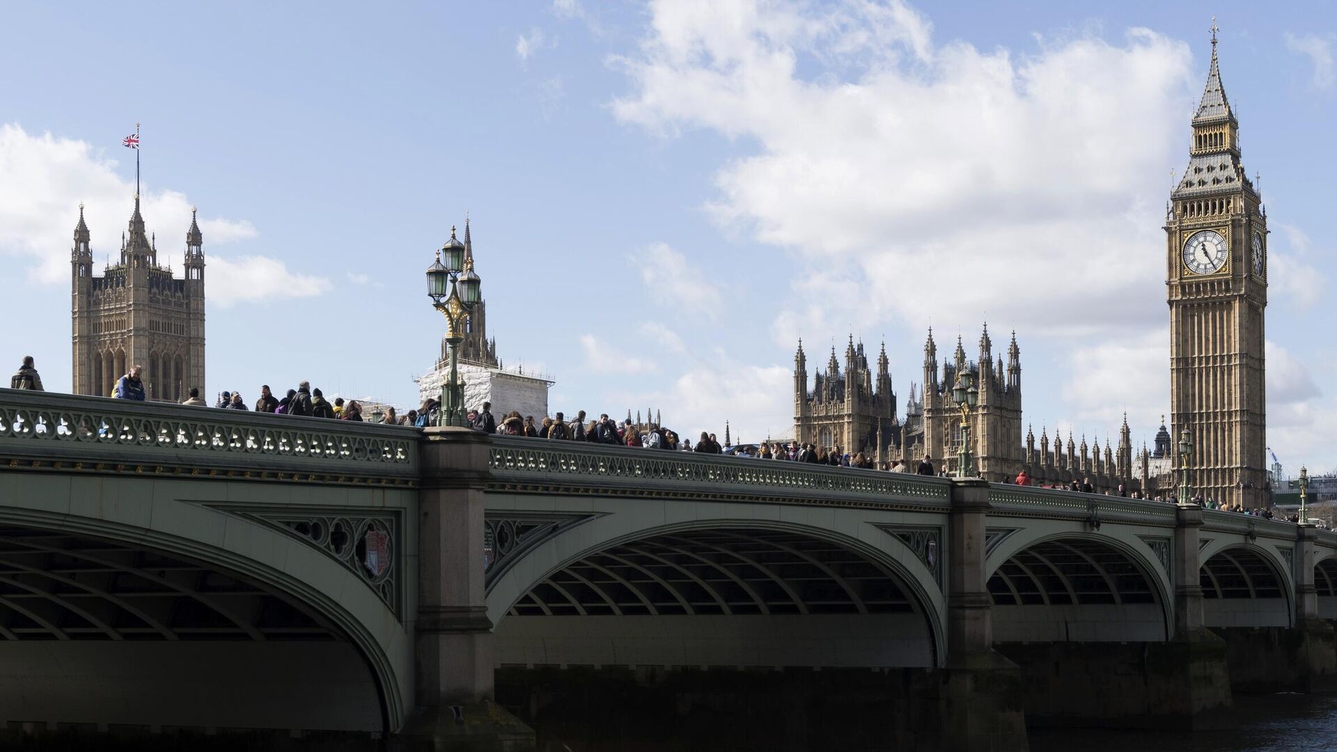 Вестминстерский мост через реку Темза в Лондоне - РИА Новости, 1920, 03.09.2020