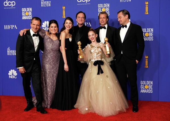 Актеры Однажды ... в Голливуде получили награду в номинации Лучшая комедия или мюзикл на 77-й ежегодной премии Золотой глобус