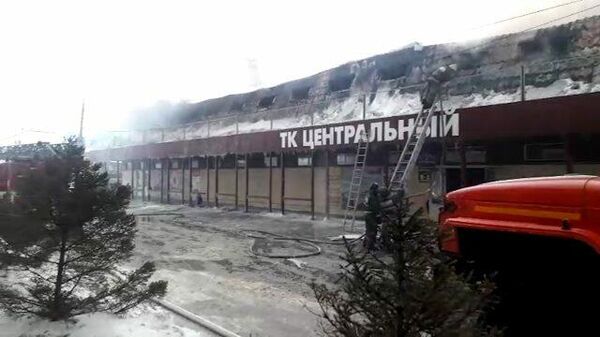 Пожар в Новосибирской области: кадры с места ЧП
