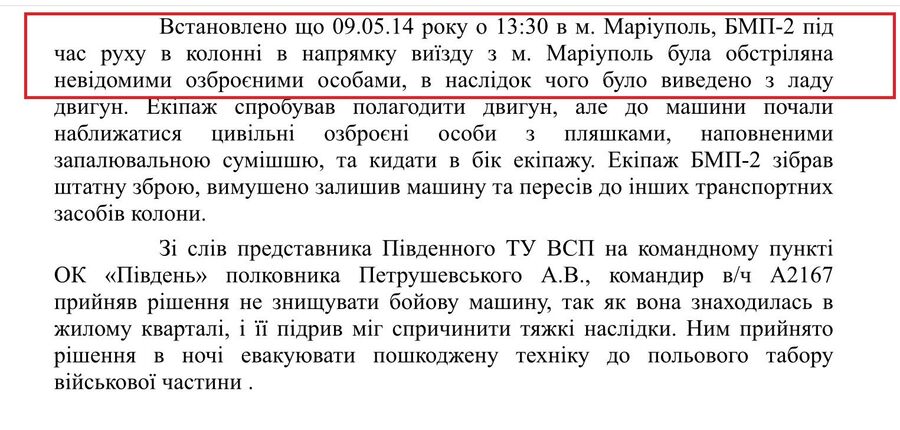 Справка Донецкого зонального отдела Военной службы правопорядка ВСУ
