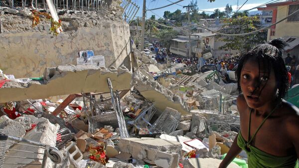 Разрушенные здания в Порт-о-Пренсе, Гаити. Последствия землетрясения 12 января 2010