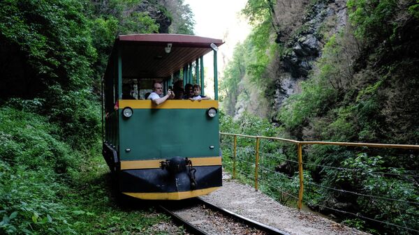 Узкоколейная железная дорога в Гуамском ущелье