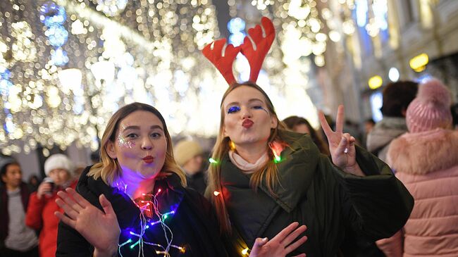 Празднование Нового года в Москве