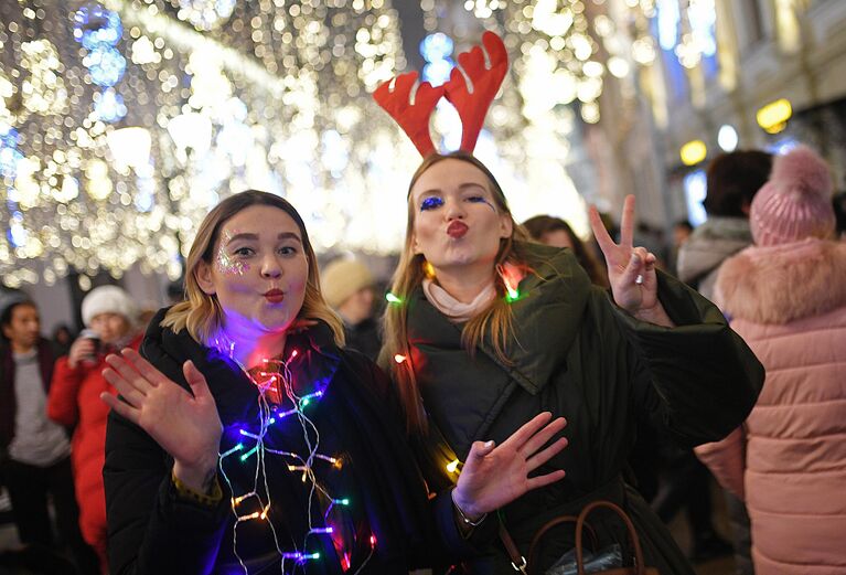 Празднование Нового года в Москве