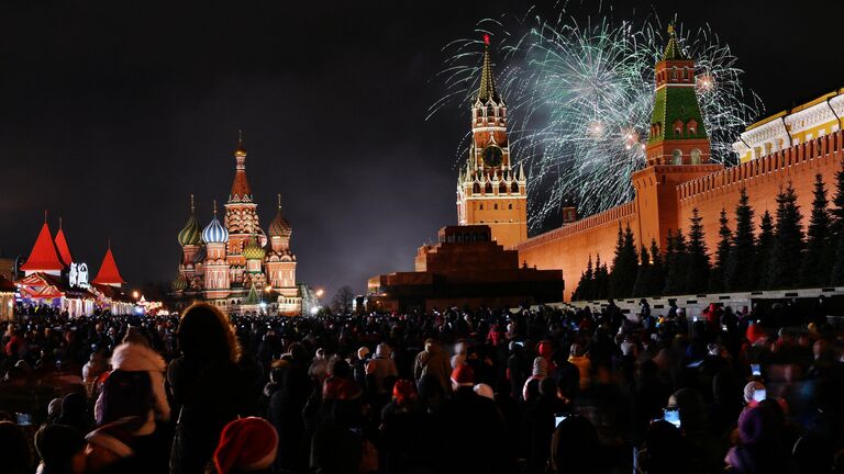 Празднование Нового года в Москве