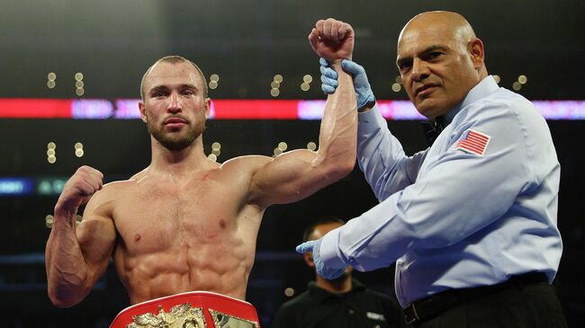 Регулярный чемпион WBA в полусреднем весе Александр Беспутин