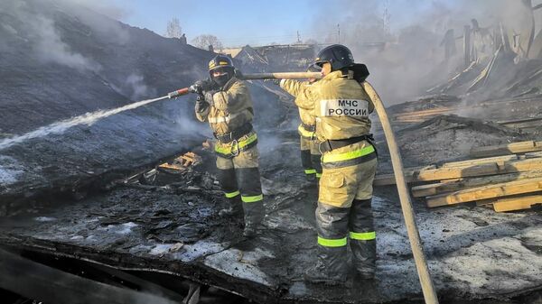 Тушение пожара в заброшенных помещениях на территории птицефабрики произошел в Хабаровске