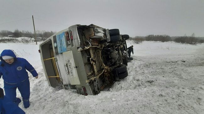 Последствия ДТП на 5 километре автодороги Кузовлево-Светлый