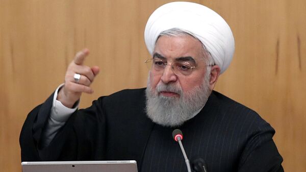 Президент Ирана Хасан Рухани на заседании кабинета министров в Тегеране ,15 января 2020 года