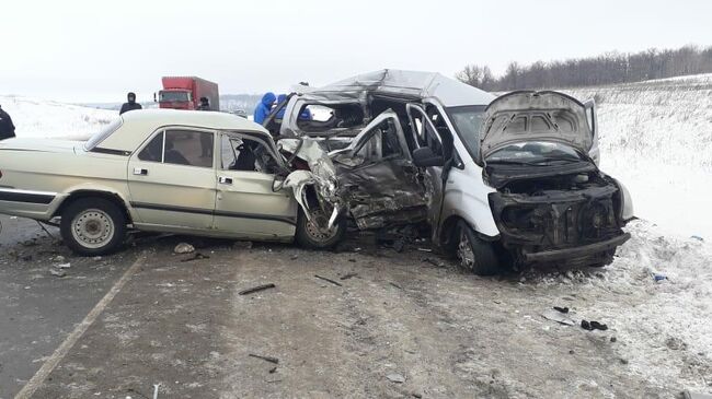 ДТП в районе села Полчаниновка Татищевского района, Саратовской области. 16 января 2019