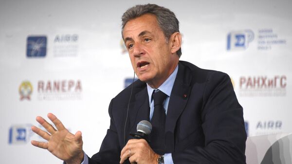 Экс-президент Франции Николя Саркози на XI Гайдаровском форуме в Москве 