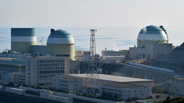 Вид на реактор № 3 атомной электростанции в Икате, Сикоку, префектура Эхимэ, Япония