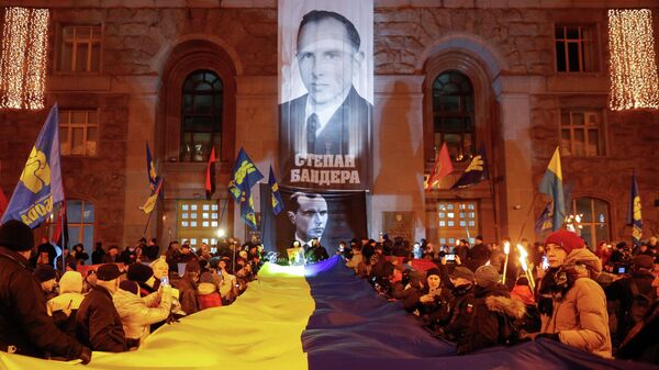 Шествие в честь Степана Бандеры в Киеве. 1 января 2020