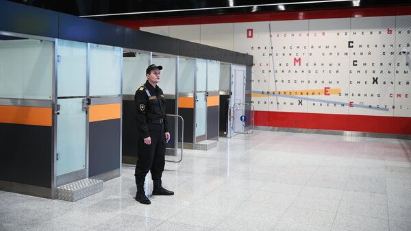 Зона паспортного контроля в новом международном терминале С в аэропорту Шереметьево