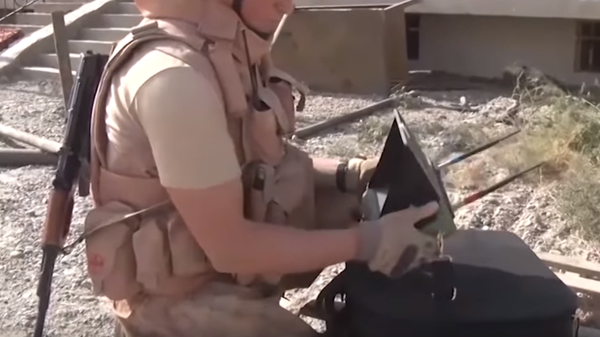 Работа российских военных роботов в Сирии
