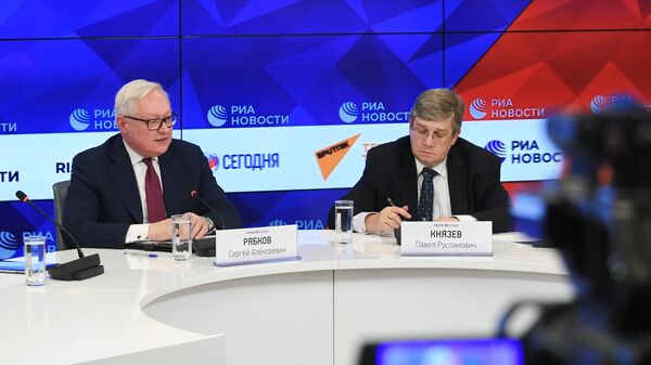 Сергей Рябков на пресс-конференции, посвященной началу председательства России в БРИКС в 2020 году. 20 января 2020
