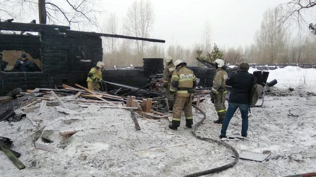 Пожар в жилом доме в Томской области