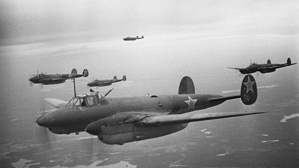 Бомбардировщики 14-й воздушной Армия поддерживают войска Волховского фронта при прорыве блокады Ленинграда