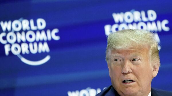 Президент США Дональд Трамп на Всемирном экономическом форуме в Давосе