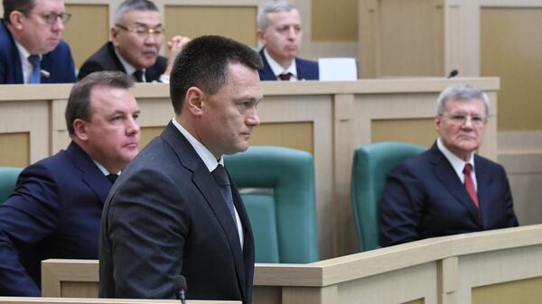 Заместитель председателя Следственного комитета РФ Игорь Краснов на заседании Совета Федерации РФ