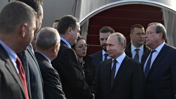 Президент РФ Владимир Путин во время встречи в аэропорту им. Давида Бен-Гуриона