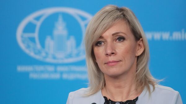 Официальный представитель Министерства иностранных дел России Мария Захарова во время брифинга 