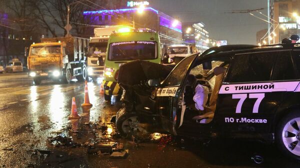 Последствия ДТП с участием шести автомобилей на северо-востоке Москвы