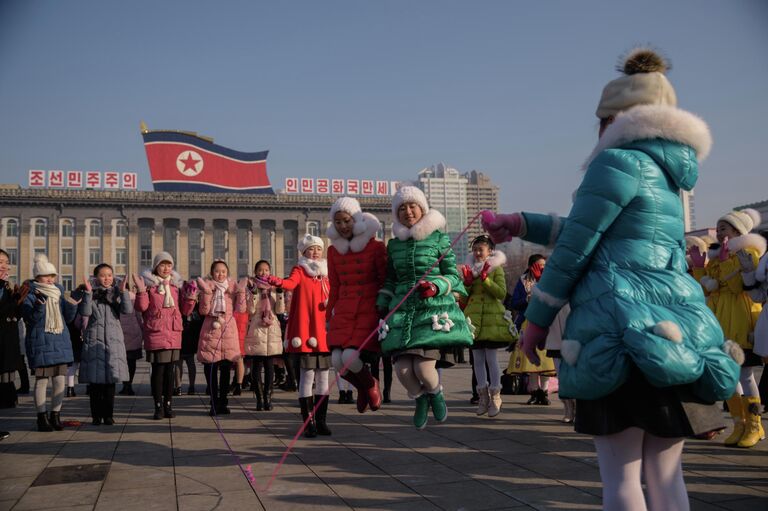 Празднование Нового года по лунному календарю в Пхеньяне, КНДР