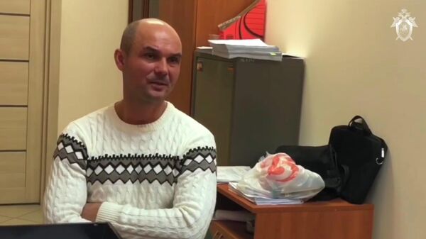 Виктор Гаврилов во время допроса в Следственном комитете. Стоп-кадр видео