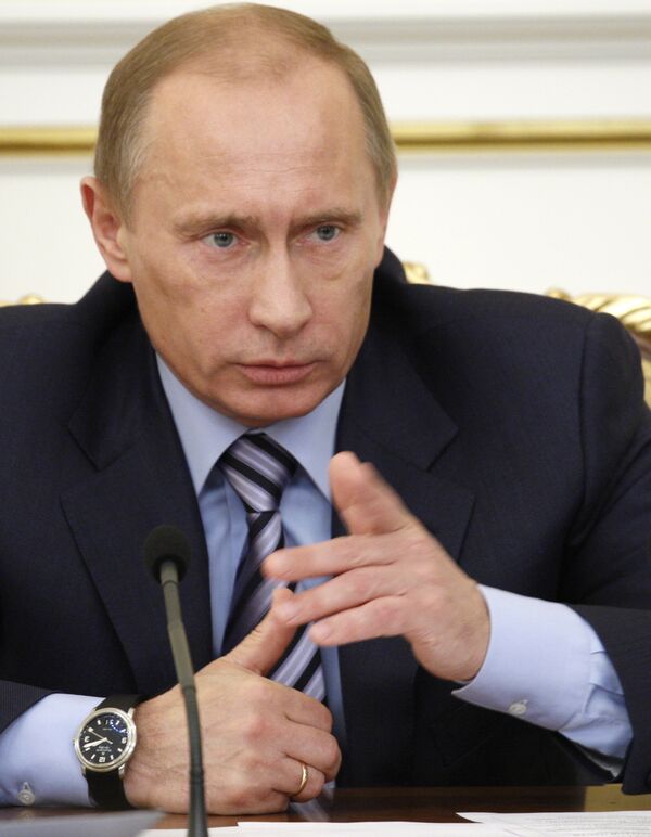 В. Путин на заседании президиума правительства РФ