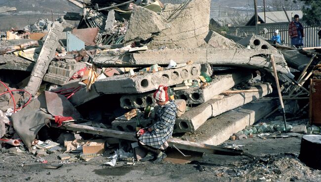 Землетрясение в Спитаке. Архивное фото 1988 года