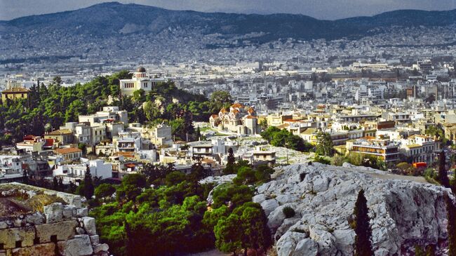 Вид на город Афины, архивное фото
