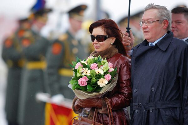Президент Аргентины Кристина Фернандес де Киршнер прибыла в Россию с официальным визитом
