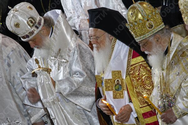 Церемония отпевания патриарха Алексия II